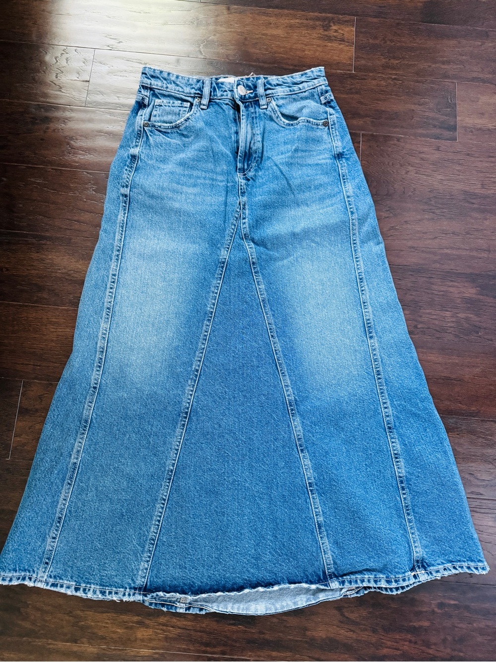 Zara Light Blue Denim Skirt